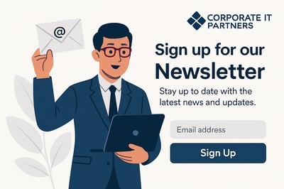 Newsletter signup illustration for Corporate IT Partners